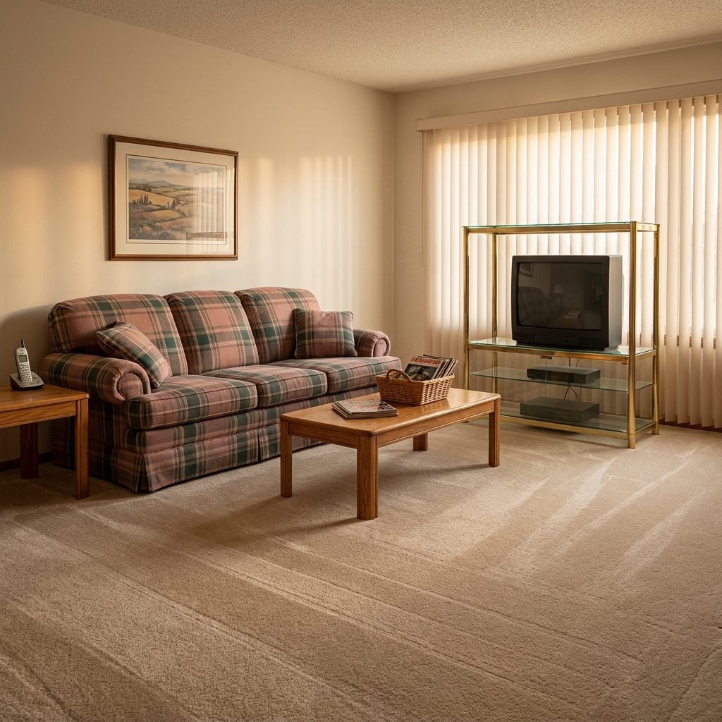 Builder-Grade Beige Wall-to-Wall Carpet