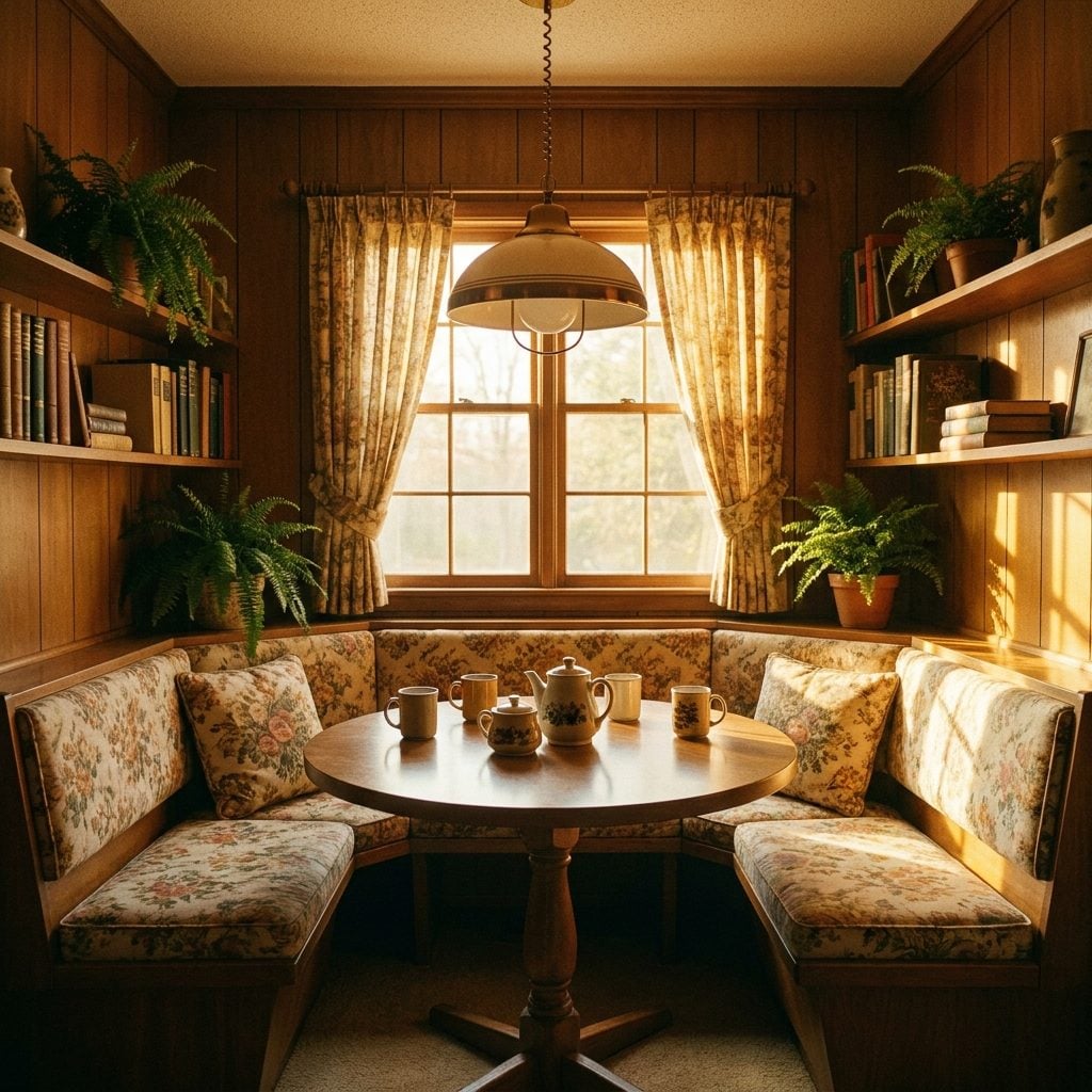The Built-In Breakfast Nook Wedged Into the Corner