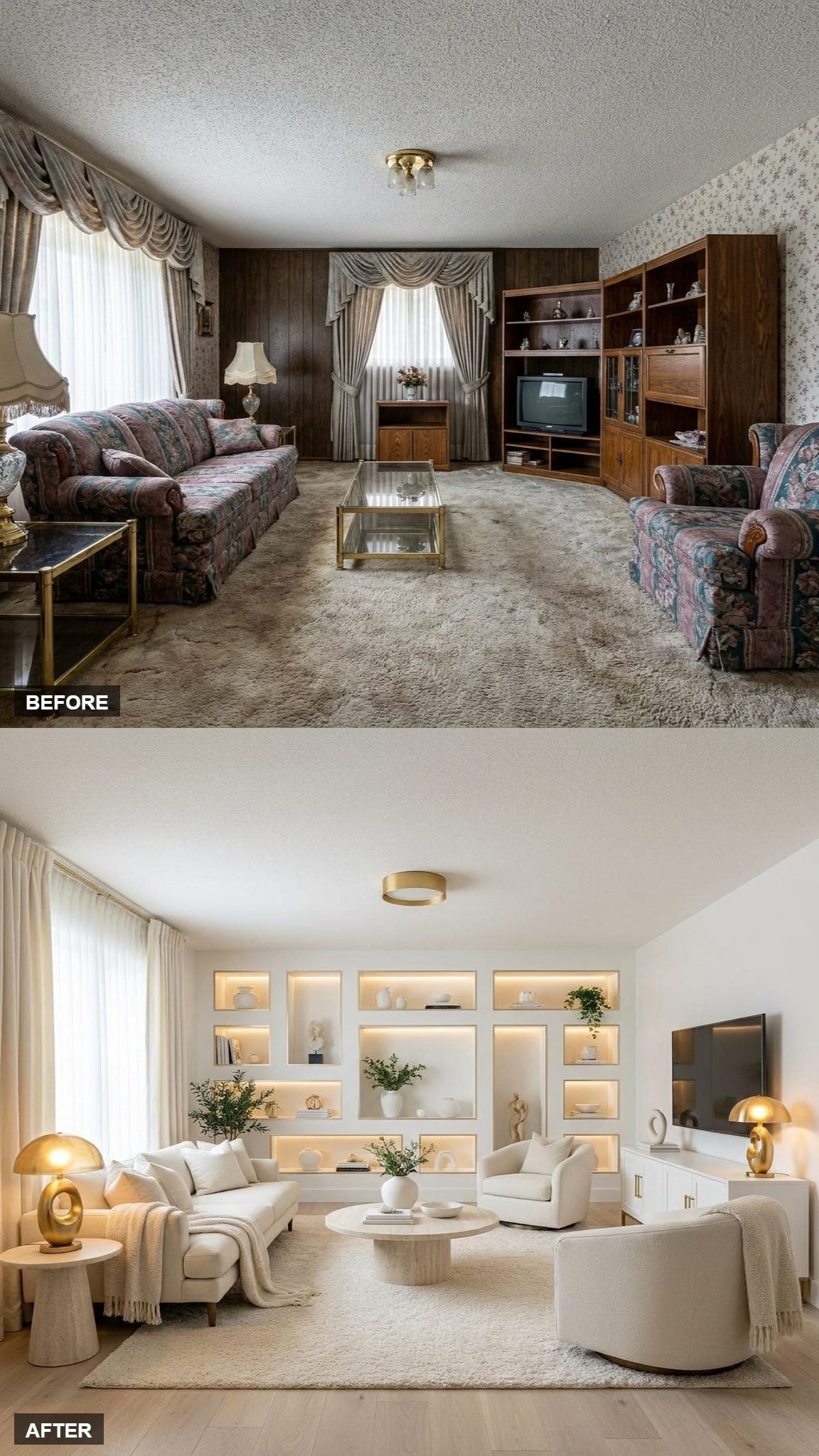 Built-In Display Niches Lit From Within Like a Private Museum