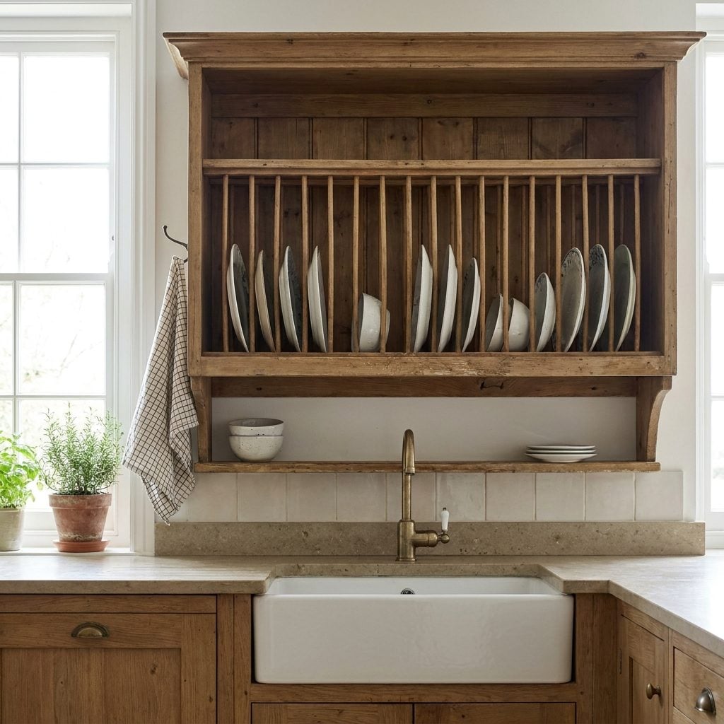 The Built-In Plate Rack That Let Everyday Dishes Air-Dry in Place