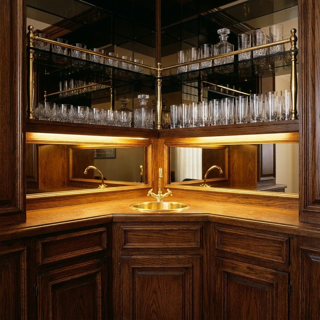 The Built-In Wet Bar With Its Own Little Sink