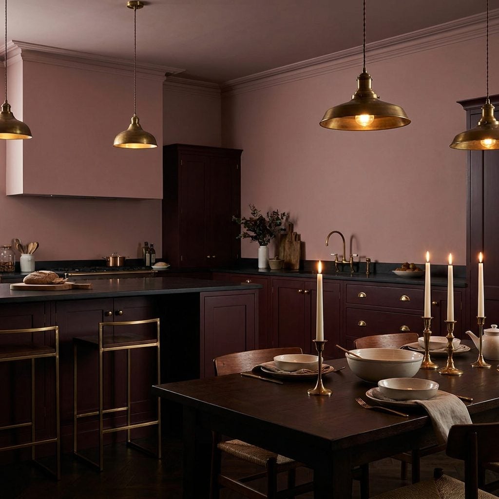Burgundy and Dusty Rose: The Kitchen That Dressed for Dinner