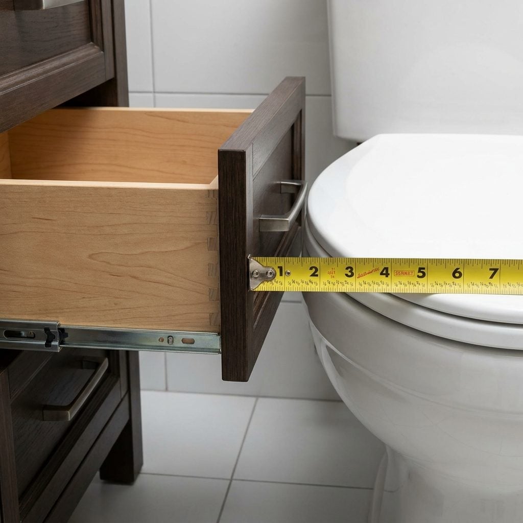 Buying the Vanity Before Measuring How Far the Drawers and Doors Can Actually Open