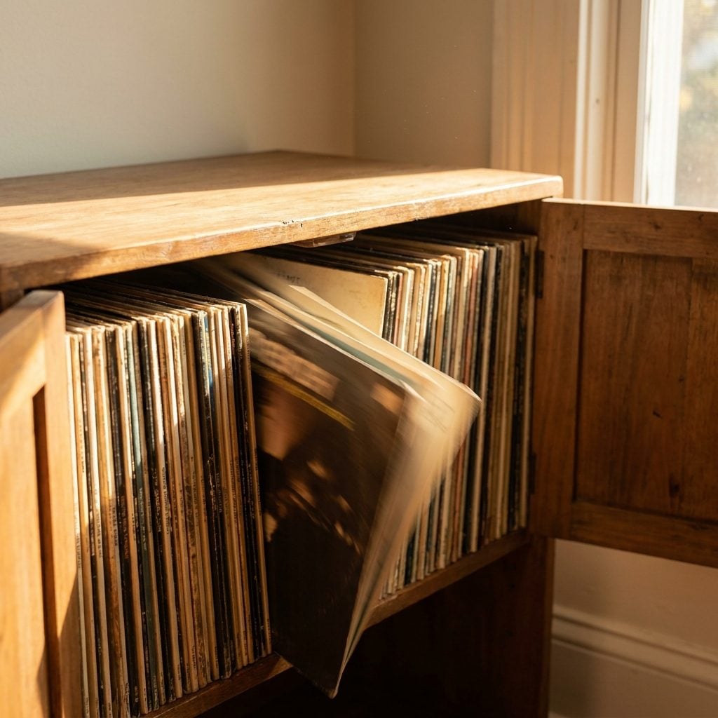 The Cabinet Full of Vinyl Records