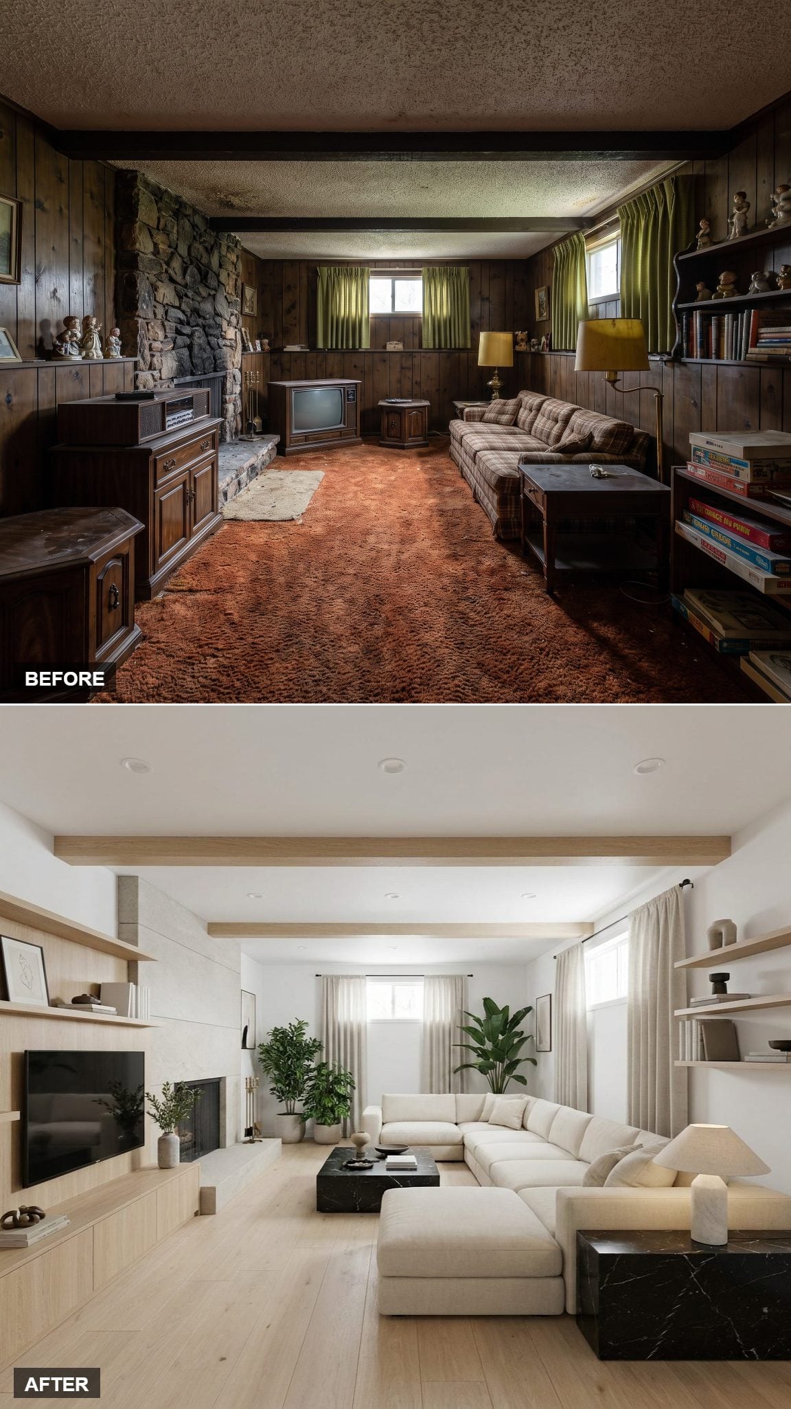 California Contemporary Wipes the Slate Clean with White Oak and Black Marble