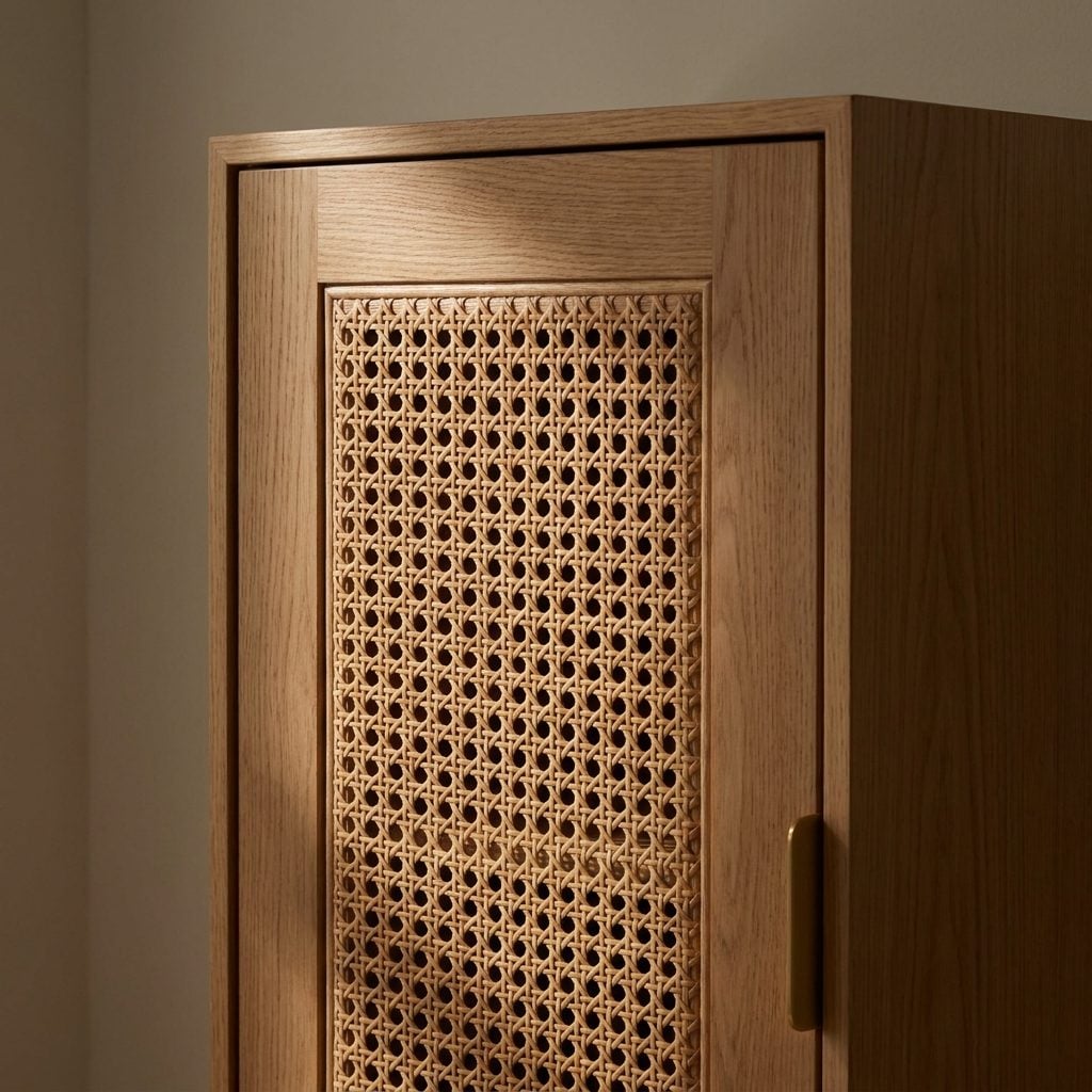 Cane-Front Cabinets and Chairs
