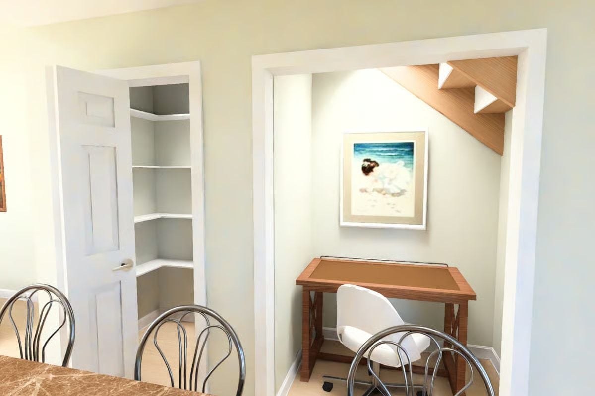 Under-Stair Nook With a Desk That Finally Earns Its Square Footage