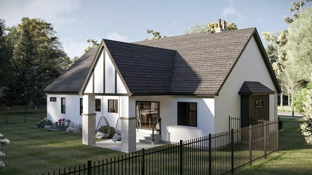 Covered Porch With a Swing Chair That Actually Gets Used