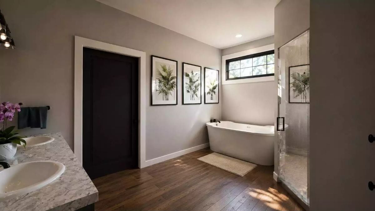 Freestanding Tub and Botanical Prints That Make a Bathroom Feel Less Like a Bathroom