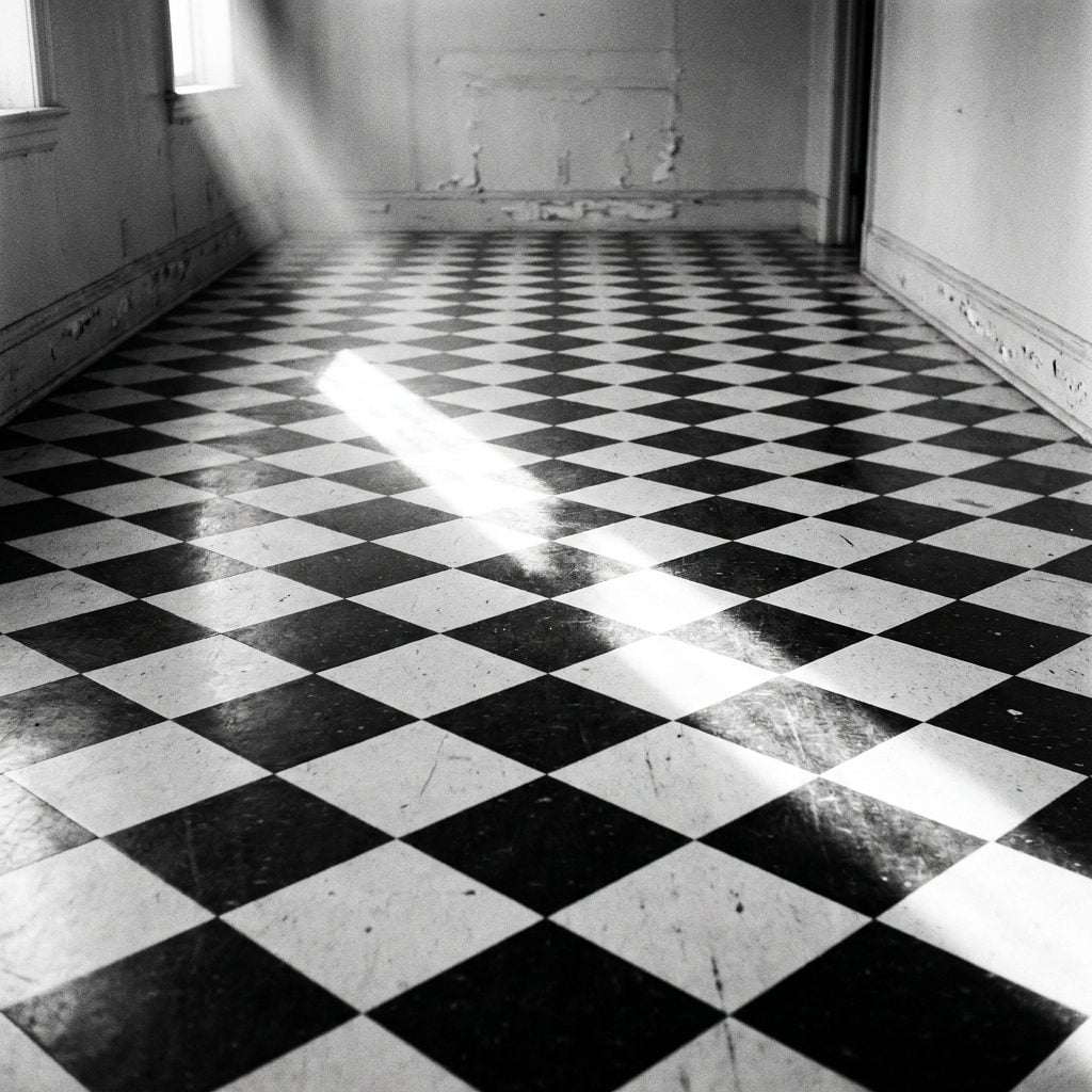 Checkerboard kitchen floor once considered dated