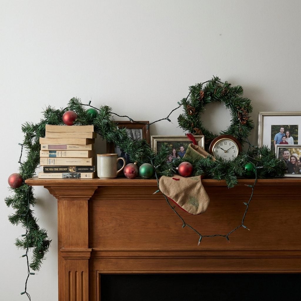 Christmas Décor Fighting With the Everyday Décor Left Behind