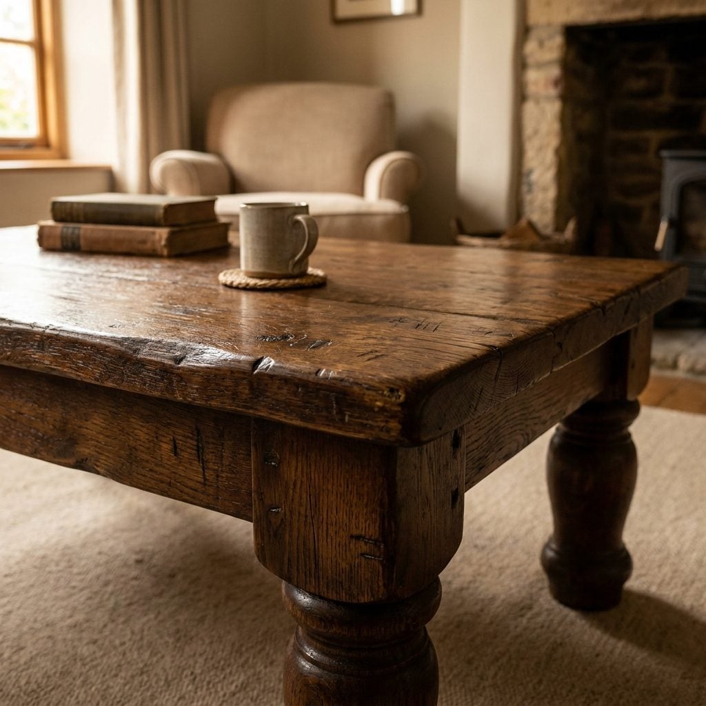 Chunky Wood Coffee Tables That Could Take a Beating