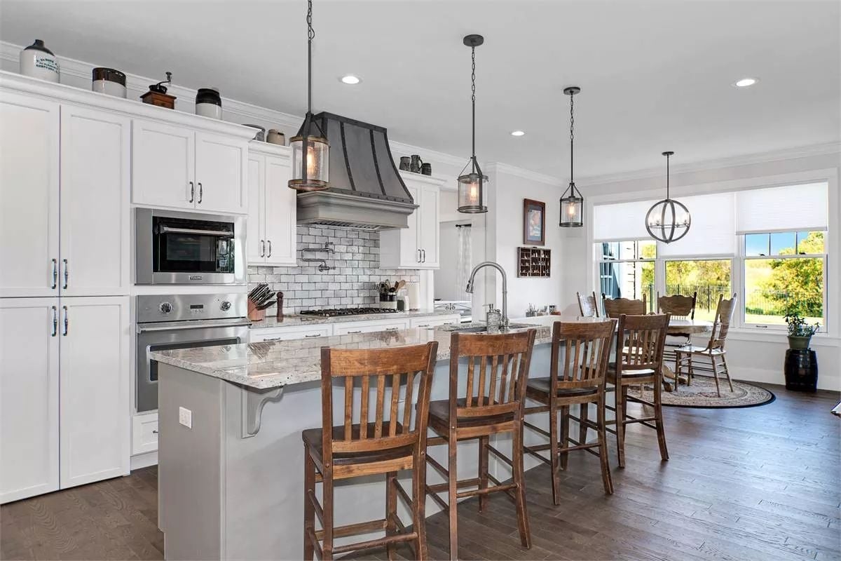 Farmhouse Kitchen Where the Island Does Most of the Work