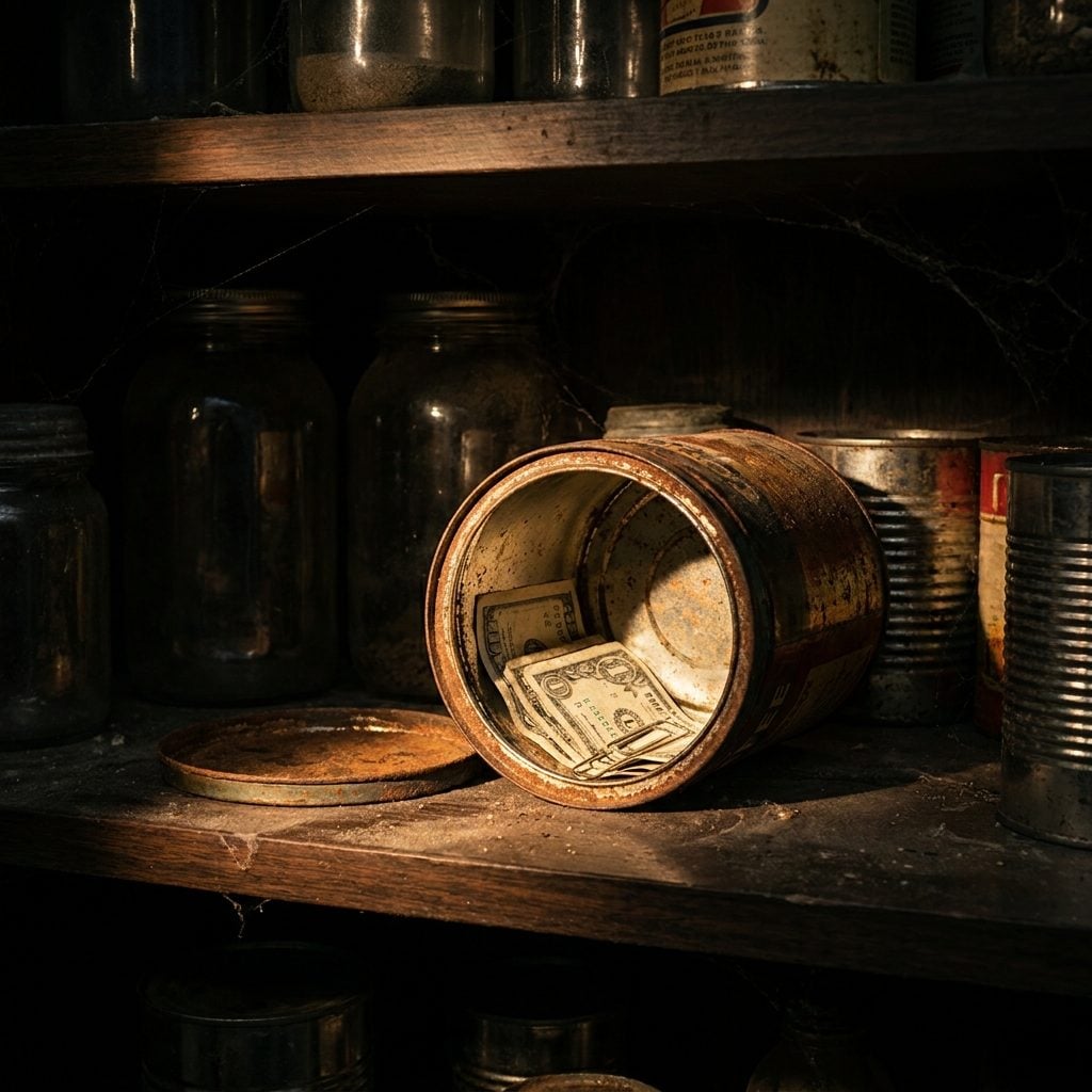 The Coffee Can of Emergency Cash Hidden at the Back of the Pantry