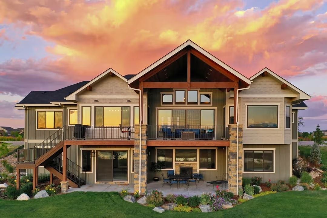 Sunset Hits the Back of This House Like It Was Planned That Way