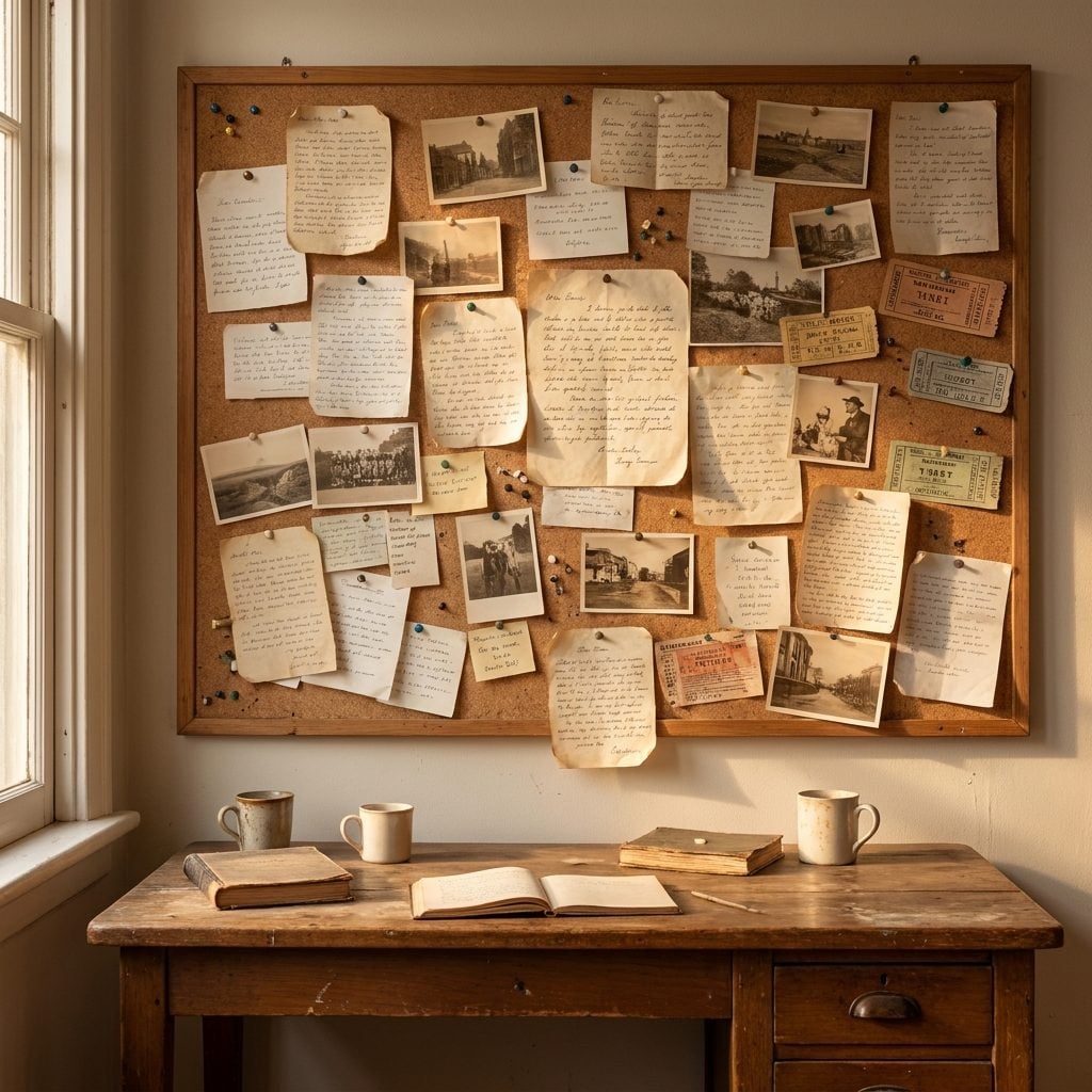 The Corkboard Above the Desk, Layered With Six Years of Life