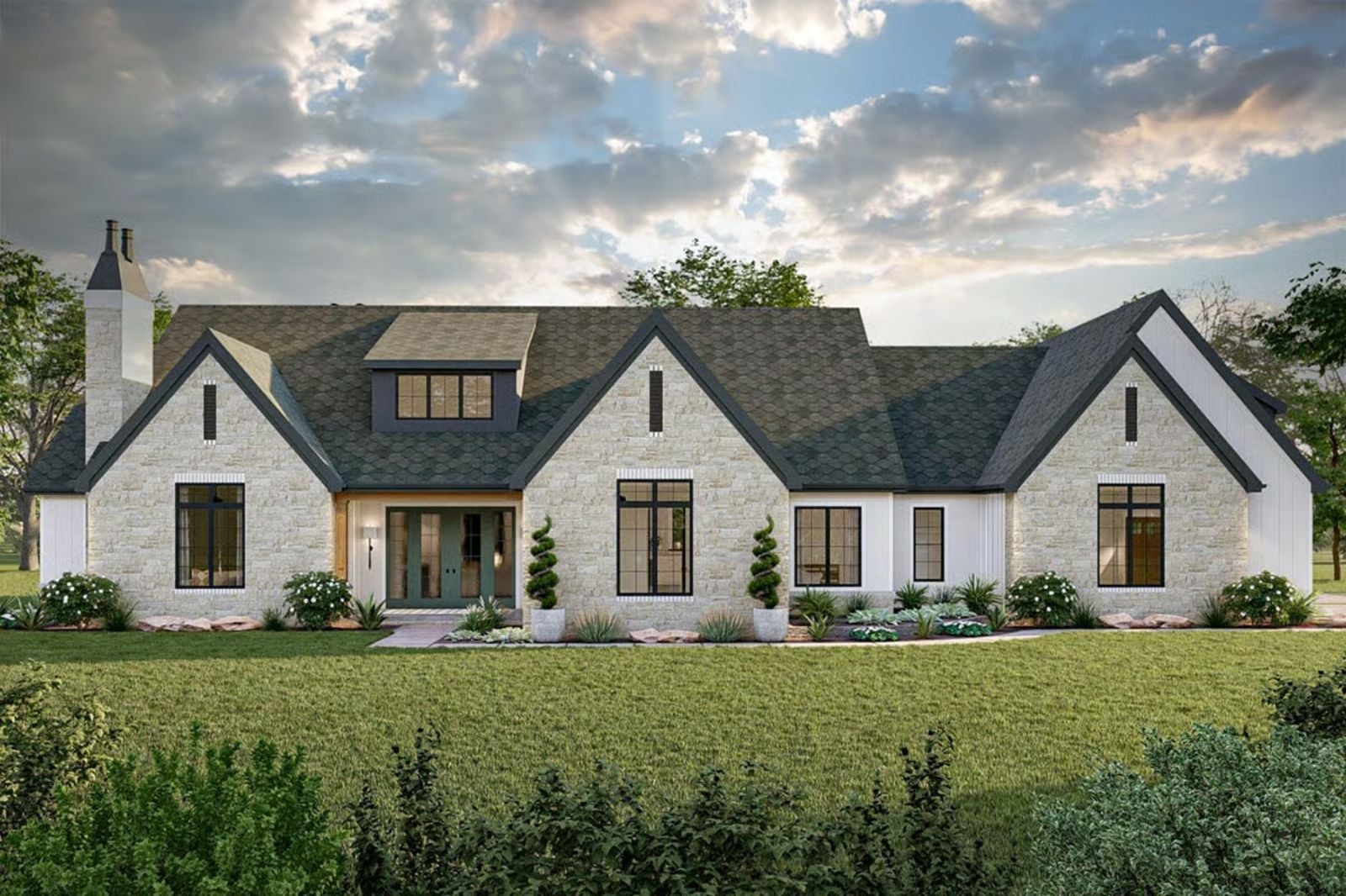 Cotswold 5-Bedroom Transitional European House Plan with Finished Basement (2,703 Sq. Ft. Floor Plan)