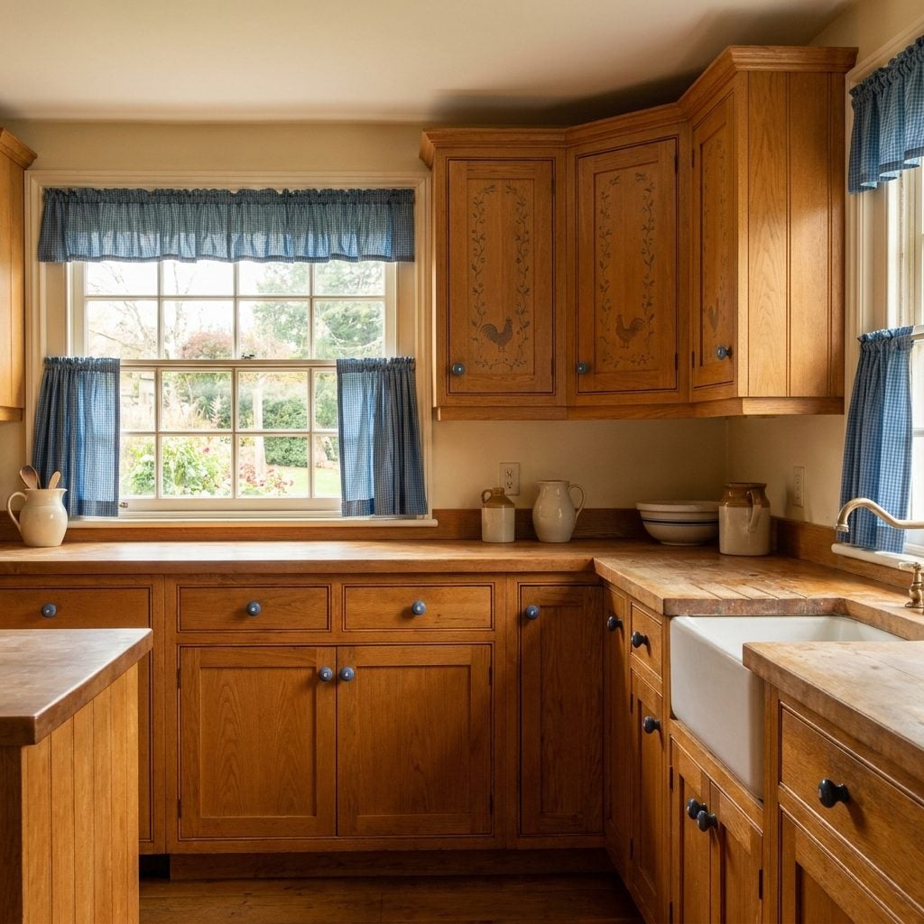 Country Blue and Honey Oak: The Suburban Farmhouse Before It Was a Trend