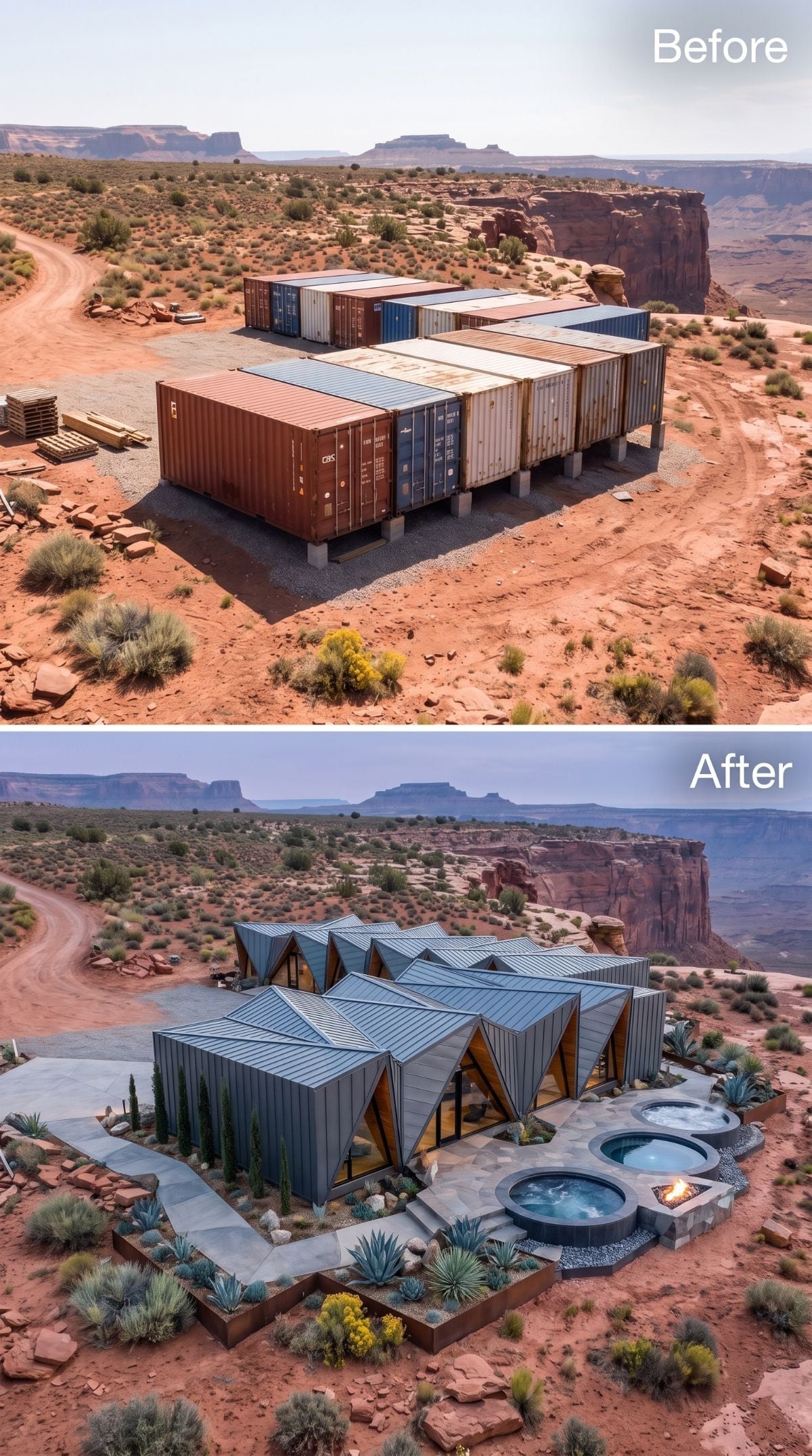 Folded Steel Rooflines and Hot Tubs on the Mesa: Design Nine