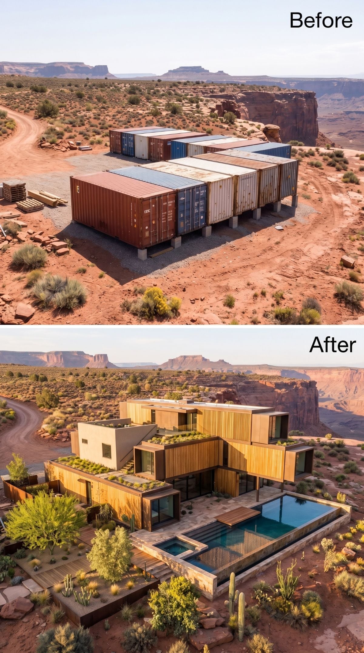 Wood Slats, a Lap Pool, and Green Roofs Rising From the Red Desert: Design Nineteen