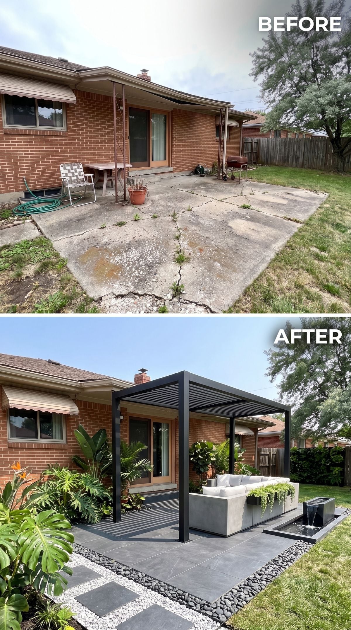 Cracked Concrete to Modern Outdoor Room: One Backyard's Complete Reinvention