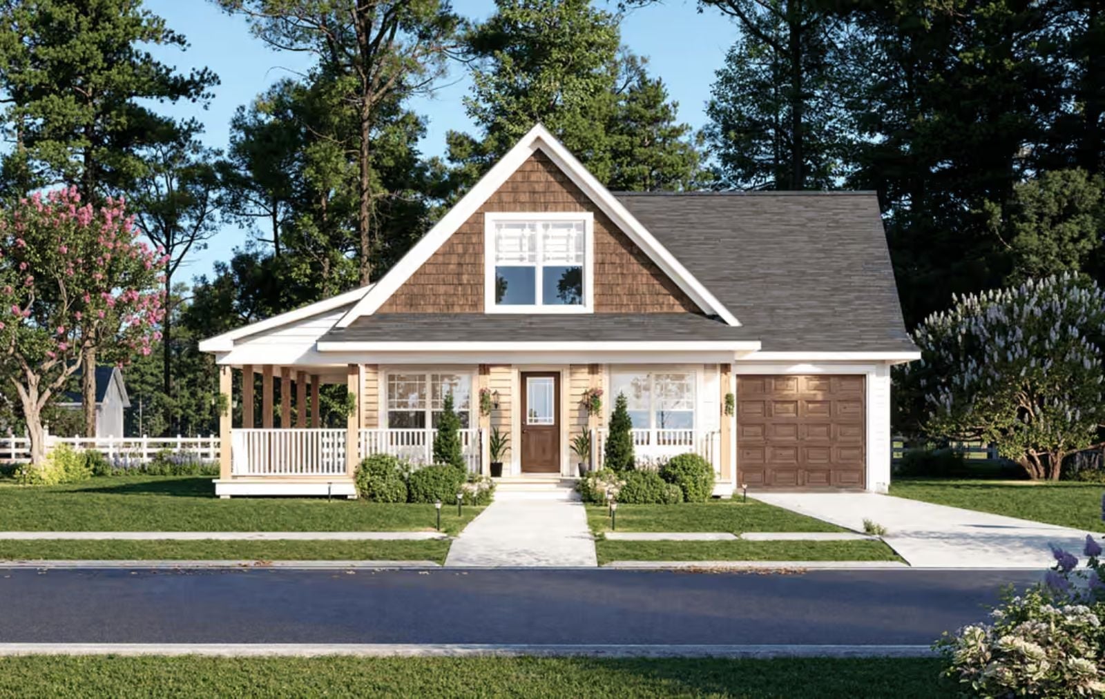Crepe Myrtle 3-Bedroom Craftsman Bungalow with Wraparound Porch Designed for Homeowners Who Believe in Front Porches and Friendly Neighbors (Floor Plan)