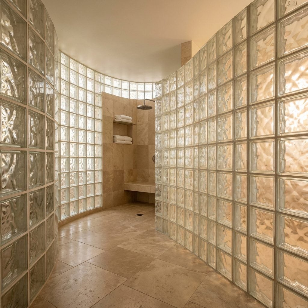 The Curved Glass-Block Shower Wall