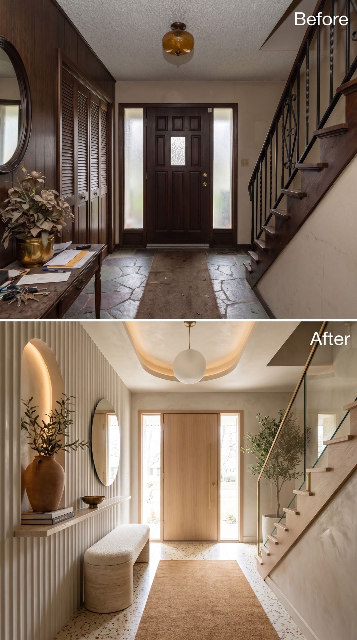 Fluted Panels, Terrazzo Floor, and a Foyer That Finally Earned Its First Impression