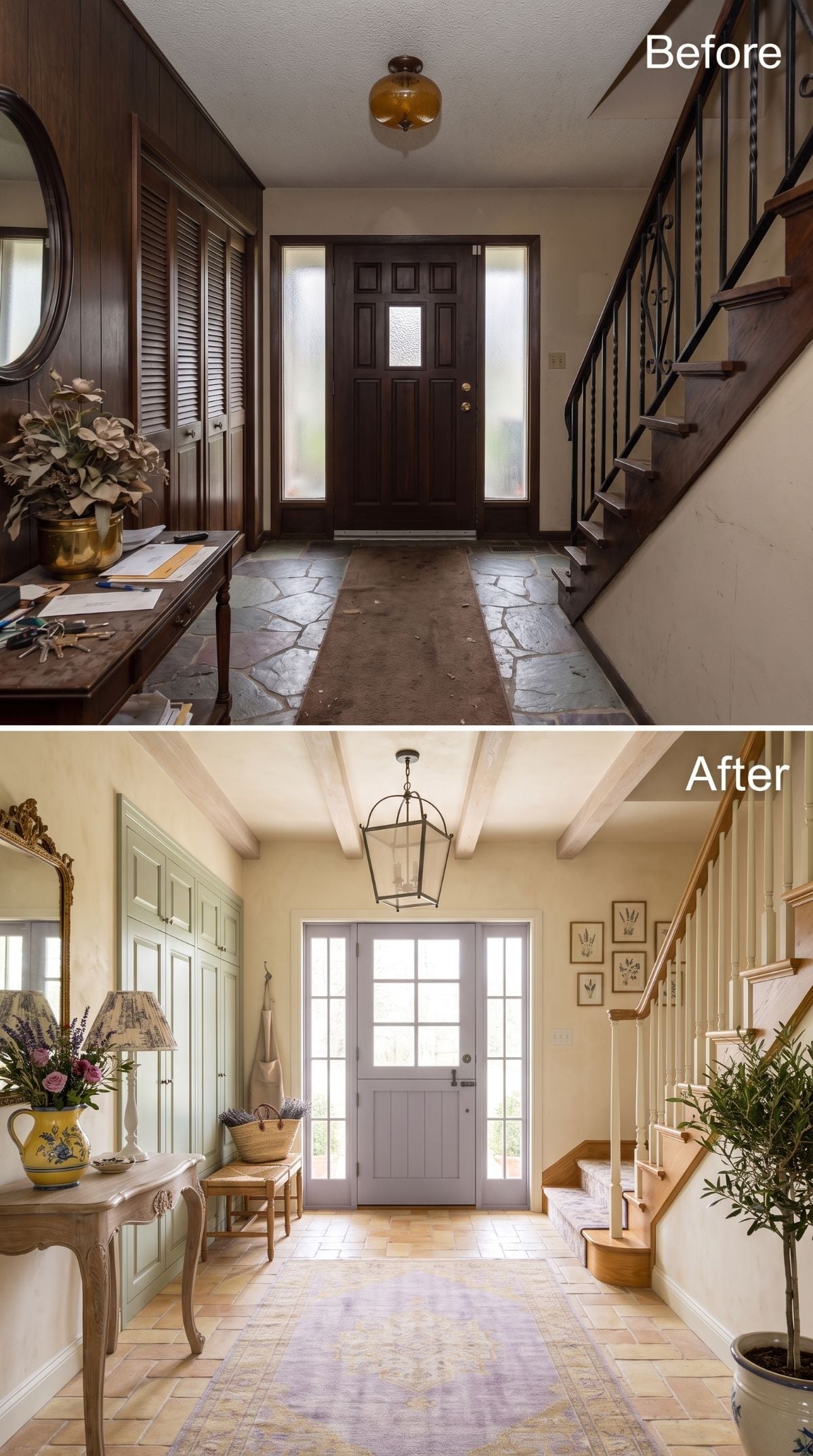 Sage Cabinets, Lantern Light, and a Foyer That Learned to Breathe