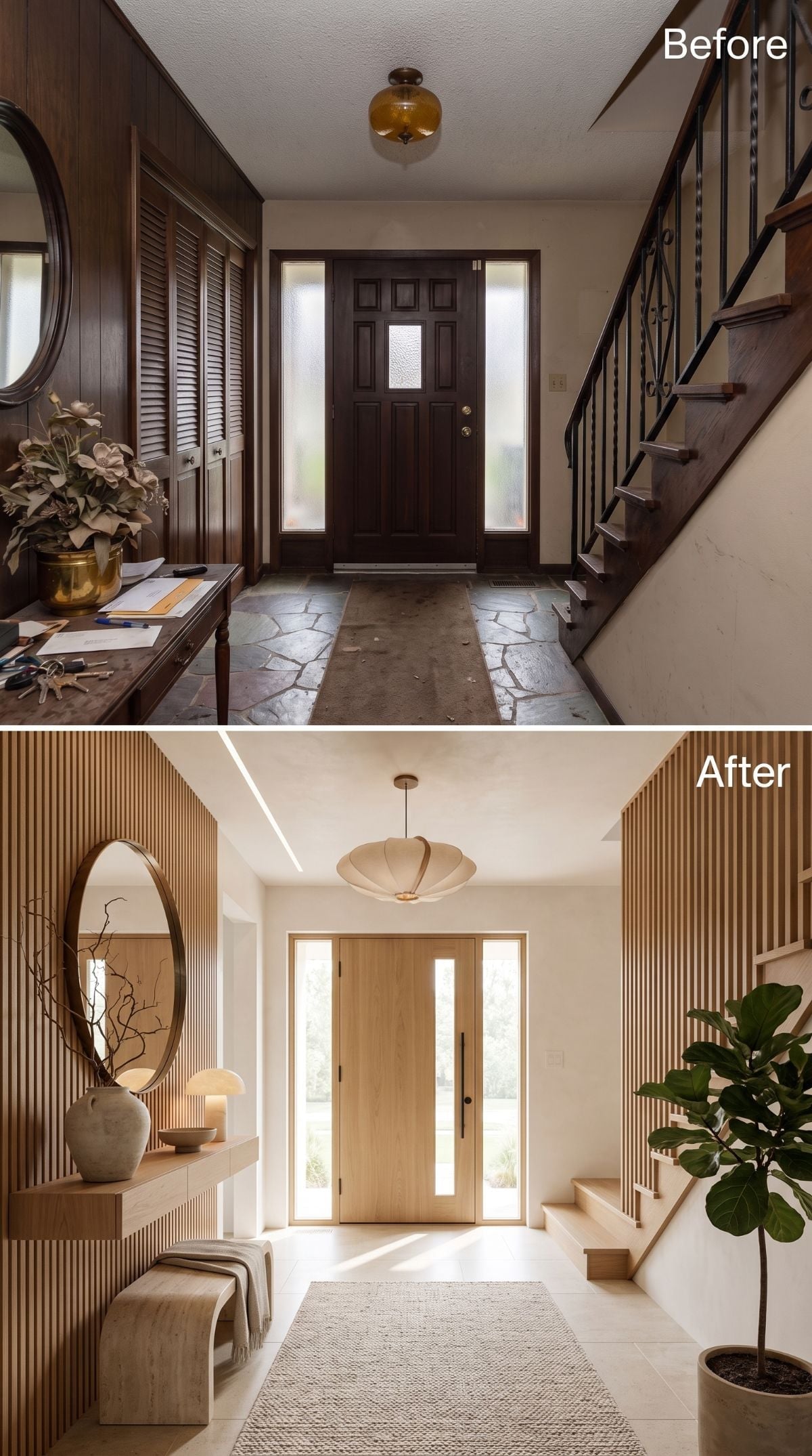 Slat Walls, Pendant Light, and a Foyer That Finally Stopped Being Ignored