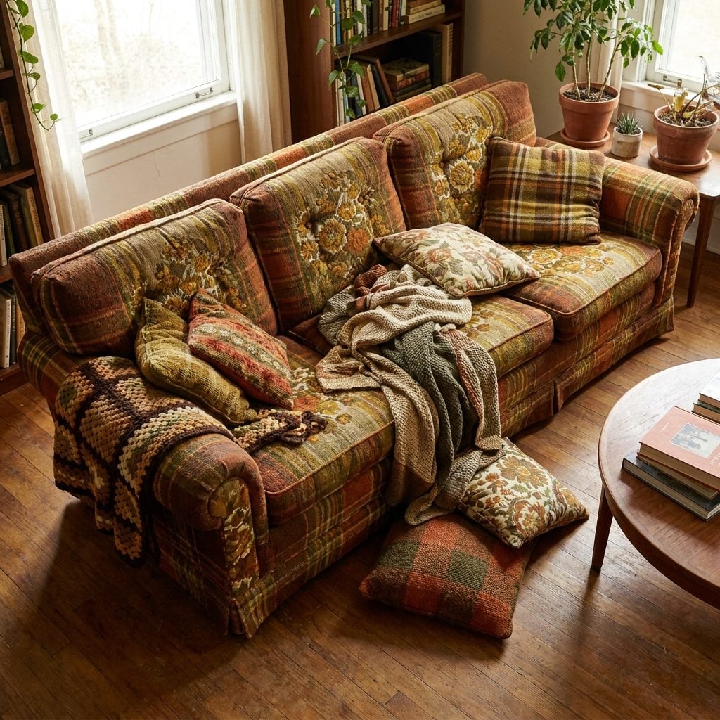 The Deep Patterned Sofa Everyone Could Pile Onto