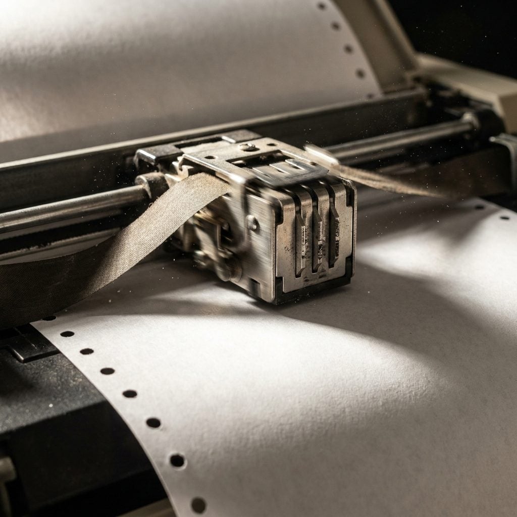 The Dot-Matrix Printer Shrieking Next to the Computer