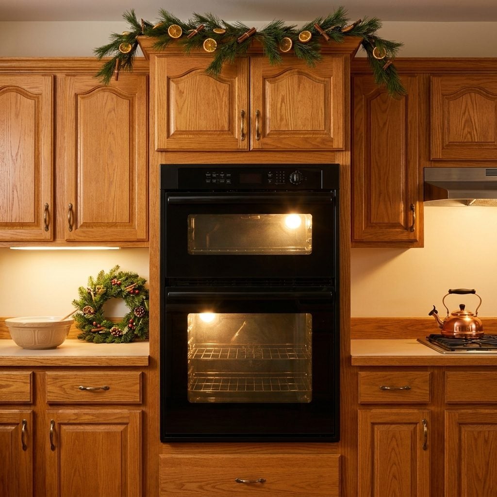 The Double Wall Oven Stacked Into the Cabinets