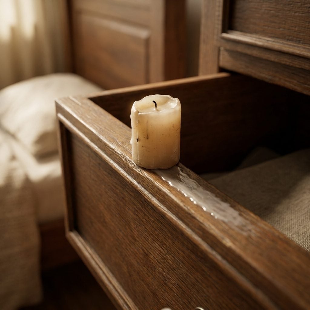 Dresser Drawers Rubbed With a Candle to Slide Again