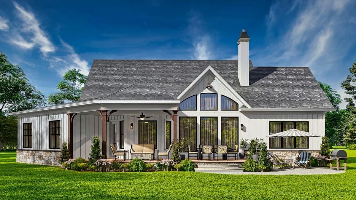 Board-and-Batten Exterior Built for Covered Porches and Late Summer Evenings