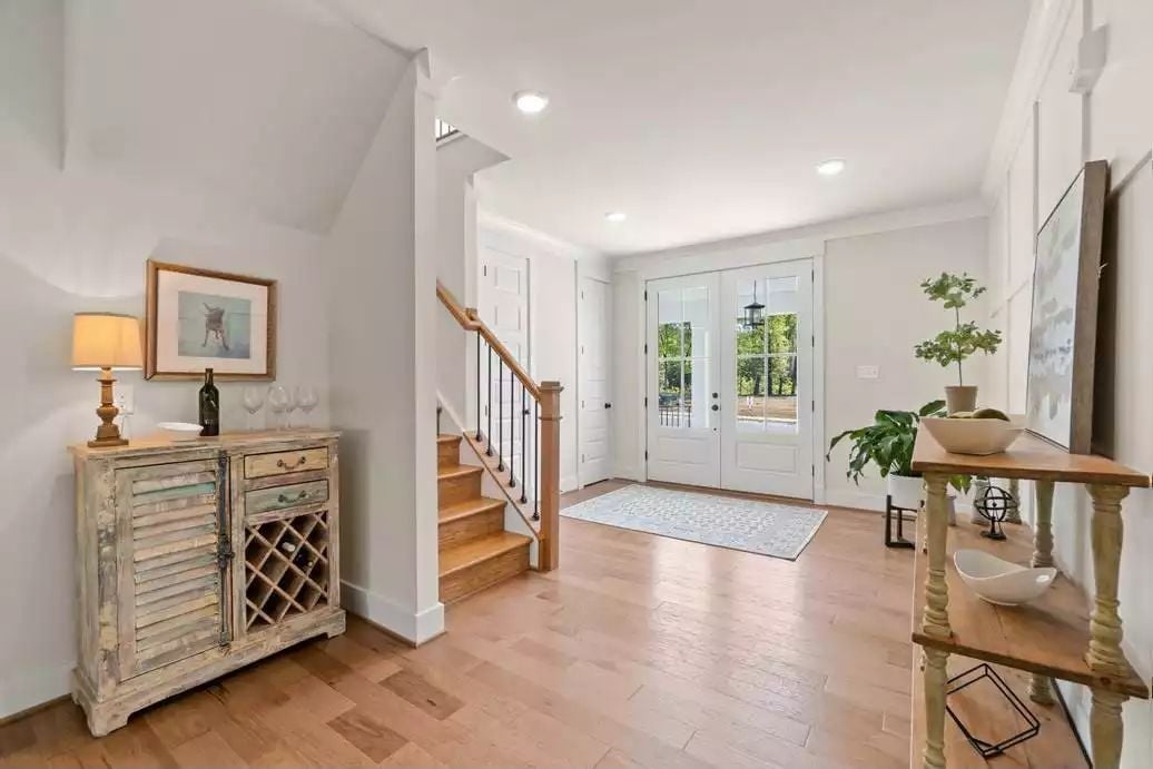 Rustic Cabinet, Wine Storage, and French Doors That Actually Earn Their Keep