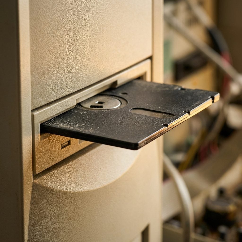 The Floppy Drive Slot Built Right Into the Tower
