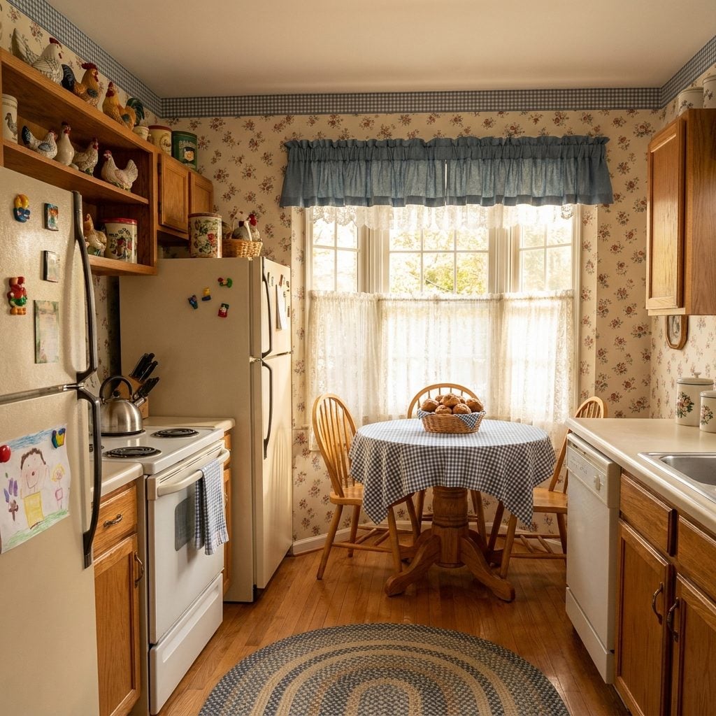 Floral and Country Wallpaper Covering Every Wall