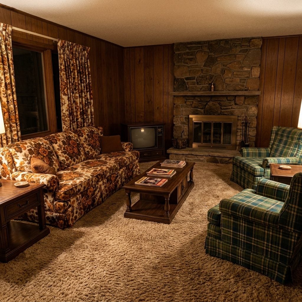 Floral and Plaid Upholstery That Hid Everyday Wear