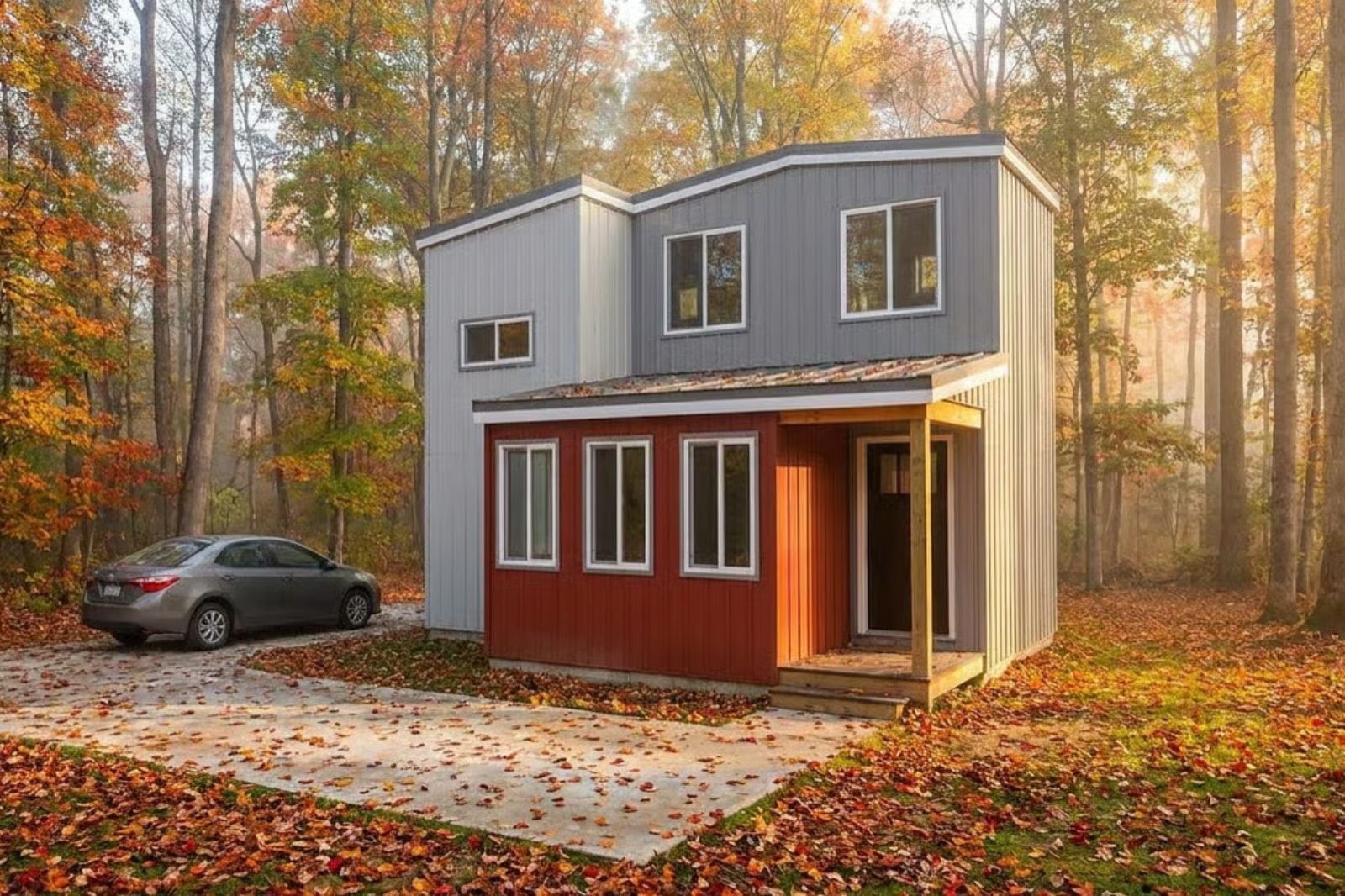 Forest Fold 2-Bedroom Modern Tiny House with Loft Office Designed for Couples Who Want a Home That Feels Like Vacation (Floor Plan)