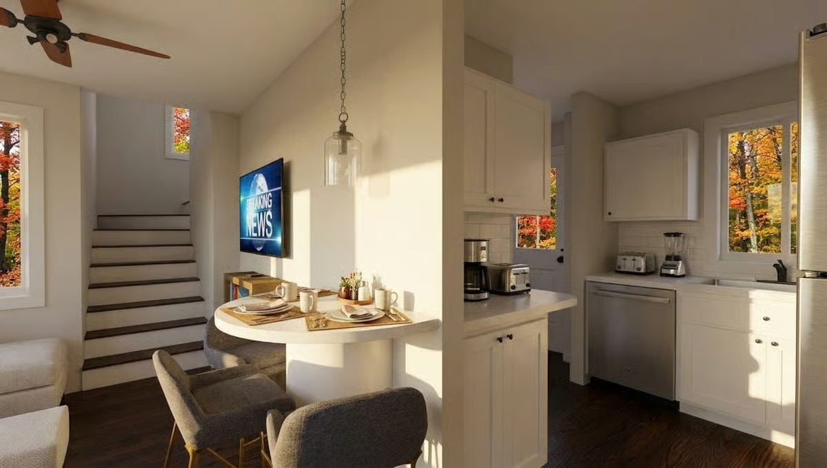 Open-Plan Dining Nook Puts the Kitchen and Living Room in Constant Conversation