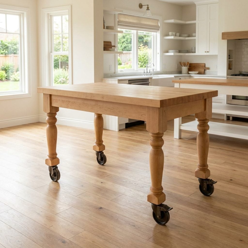 The Freestanding Butcher-Block Worktable You Could Actually Move