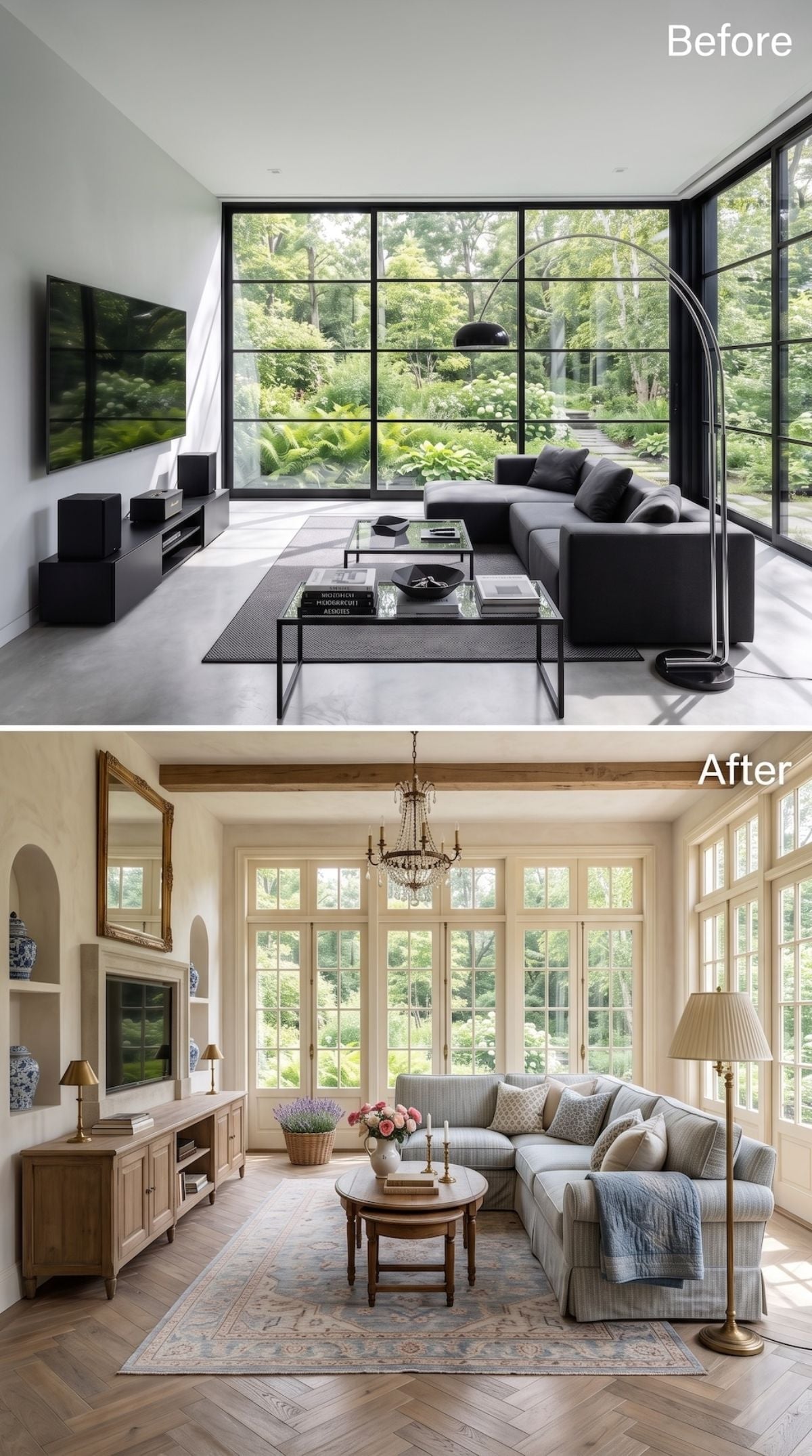 Cold Steel and Concrete Gave Way to Herringbone Oak and Crystal Candlelight