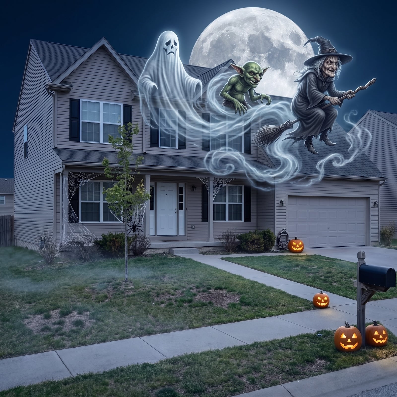 30 Before & After Front Yards That Go From Boring to Brilliantly Spooky for Halloween