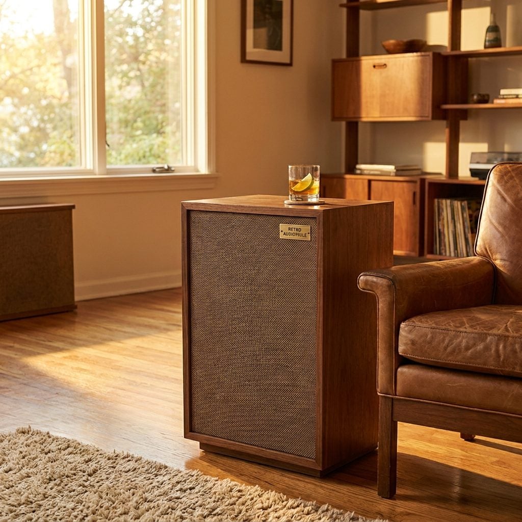 Giant Wood-Cabinet Speakers You Could Set a Drink On