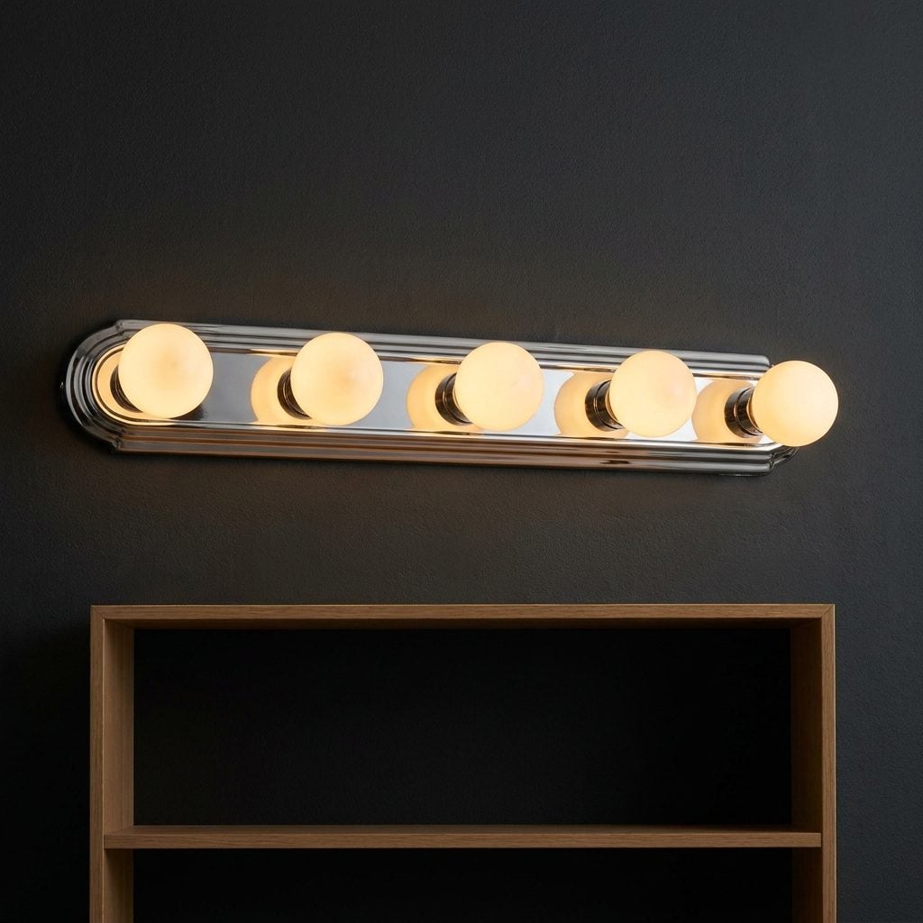The Globe Vanity Lights That Looked Like a Row of Little Moons
