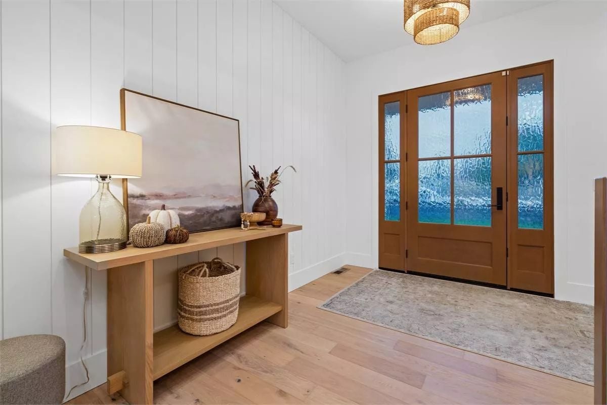 Warm Wood Tones and Shiplap Make This Entry Feel Like a Real Welcome