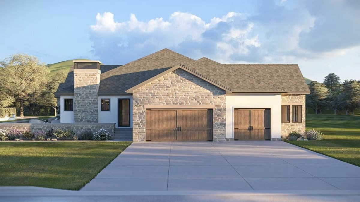 Stone Veneer and Wood Garage Doors That Actually Earn the Curb Appeal