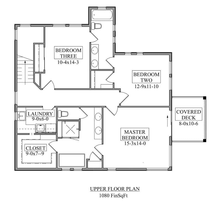 Floor Plan 2 - Halstead Avenue 4-Bedroom Mountain Home with Covered Deck Designed for Families Who Want a Home That Feels Like Vacation