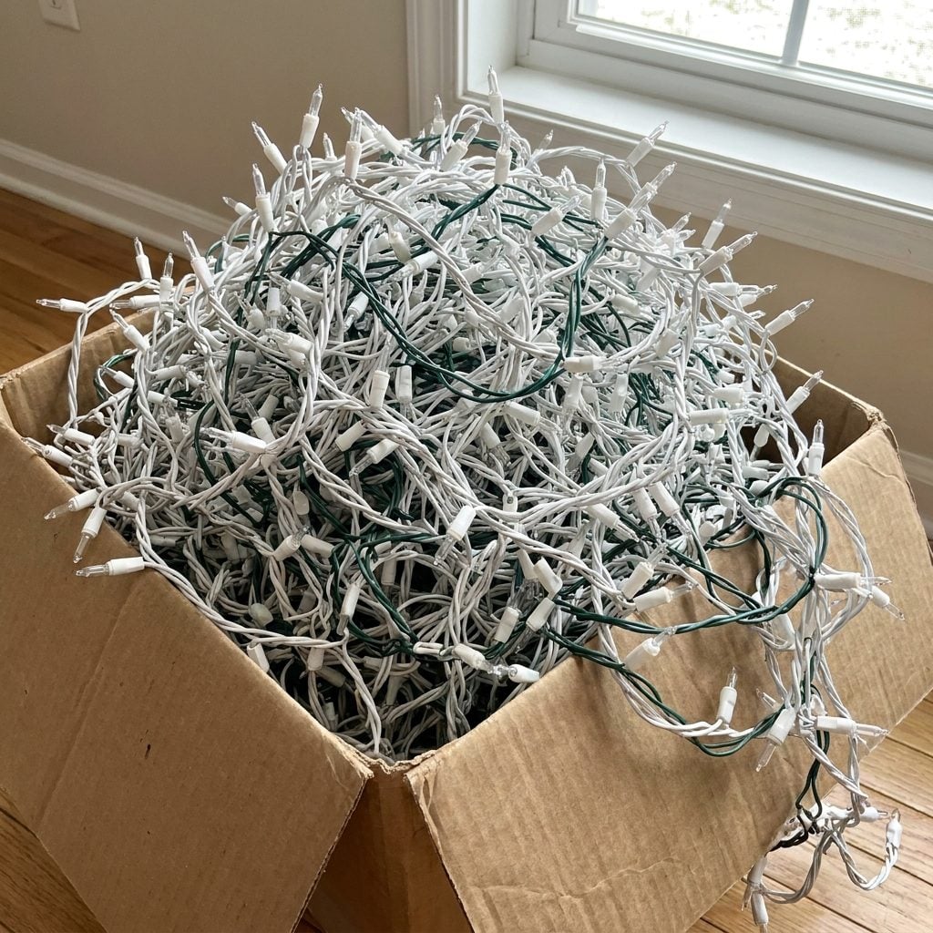 Hanging Icicle Lights Without Straightening Them First